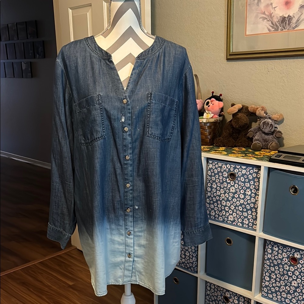 J. Jill Classic Denim Shirt
